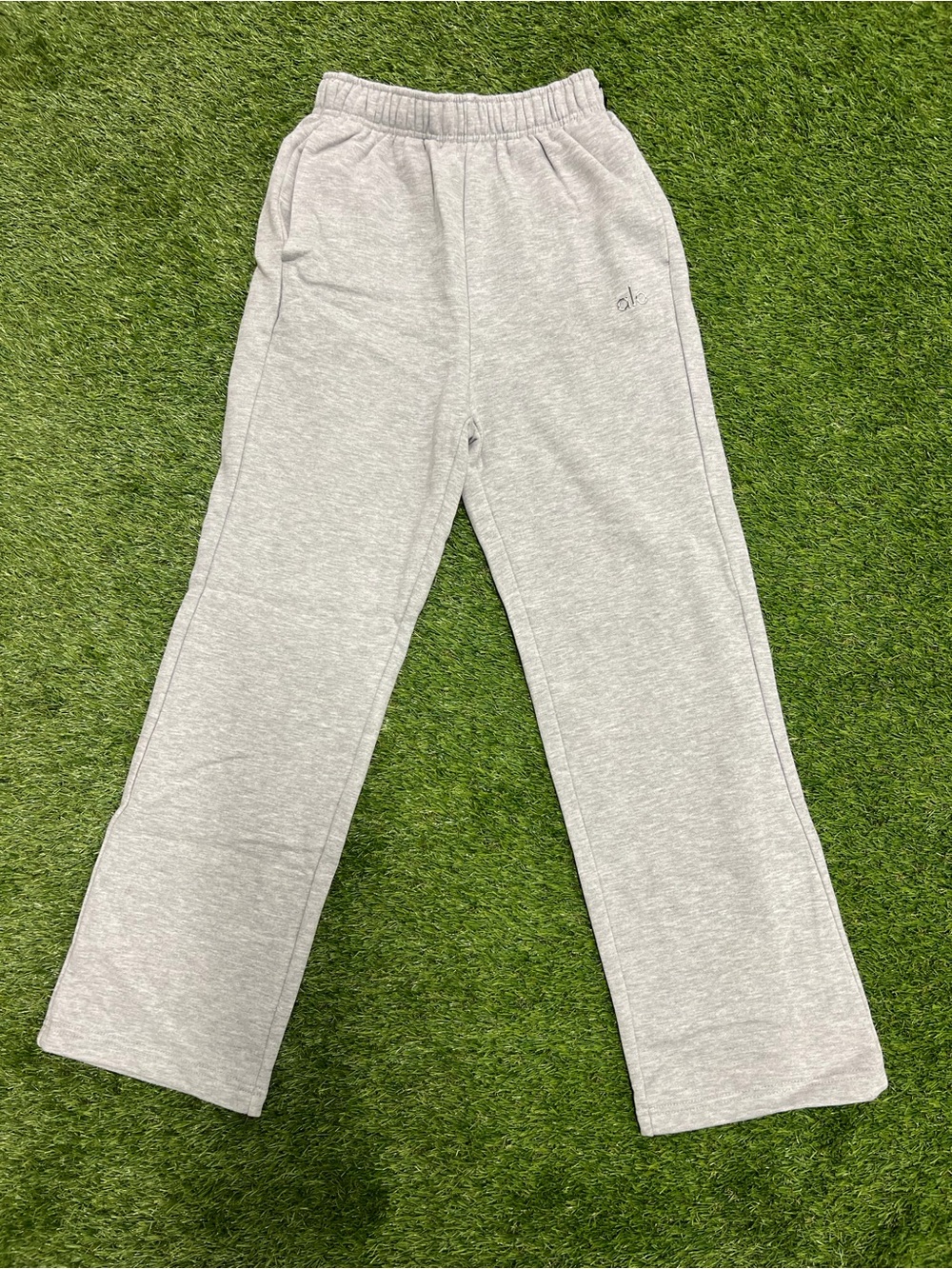 ALO Yoga Kids Light Gray Sweatpants with Elastic Waist